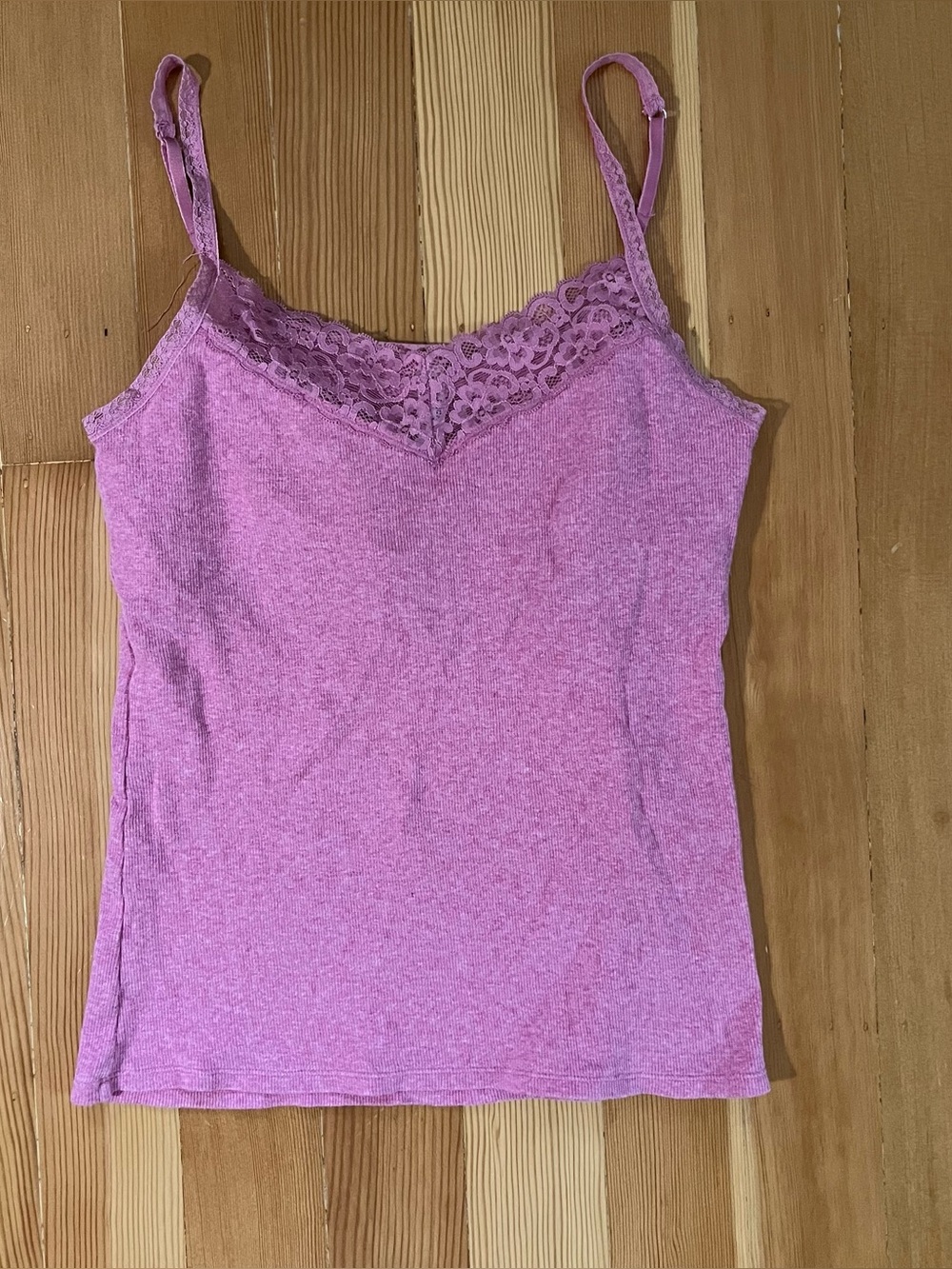 Nautica Fuchsia Lace Tank Top